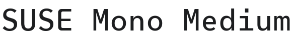 SUSE Mono Medium Font Preview
