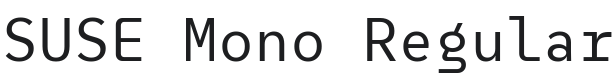 SUSE Mono Font Preview