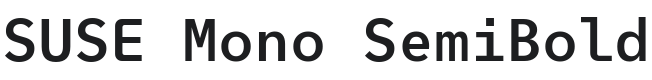 SUSE Mono SemiBold Font Preview