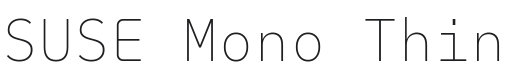 SUSE Mono Thin Font Preview