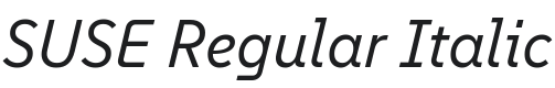SUSE Regular Italic Font Preview
