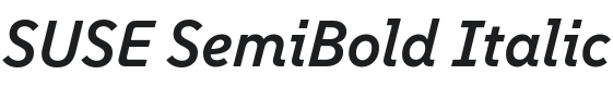 SUSE SemiBold Italic Font Preview