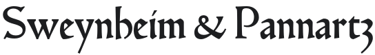 Sweynheim & Pannartz Font Preview