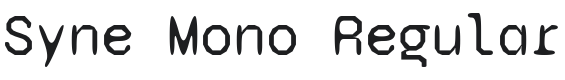 Syne Mono Font Preview