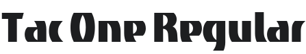 Tac One Font Preview