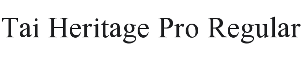 Tai Heritage Pro Font Preview