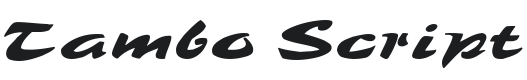 Tambo Font Preview