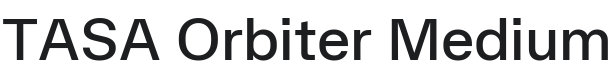 TASA Orbiter Medium Font Preview