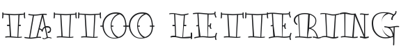 Tattoo Lettering Open Font Preview