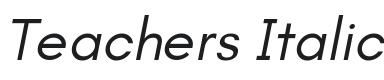 Teachers Italic Font Preview