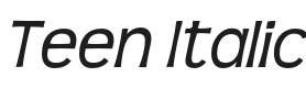 Teen-Italic Font Preview