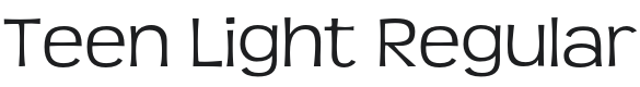 Teen Light-Regular Font Preview