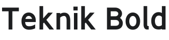 Teknik Bold Font Preview