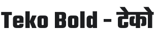 Teko Bold Font Preview