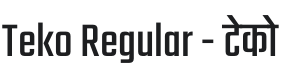 Teko Font Preview