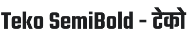 Teko SemiBold Font Preview