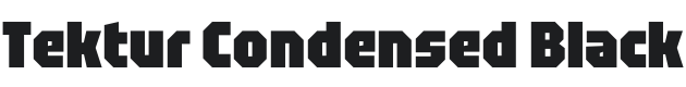 Tektur Condensed Black Font Preview
