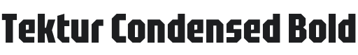 Tektur Condensed Bold Font Preview