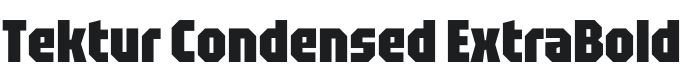 Tektur Condensed ExtraBold Font Preview