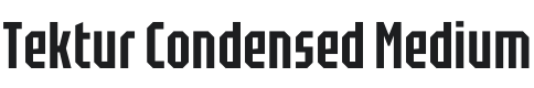 Tektur Condensed Medium Font Preview