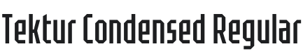Tektur Condensed Regular Font Preview