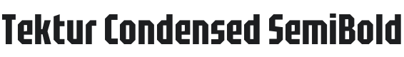 Tektur Condensed SemiBold Font Preview