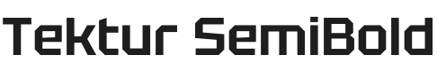 Tektur SemiBold Font Preview