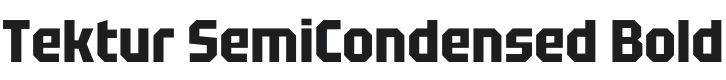 Tektur SemiCondensed Bold Font Preview