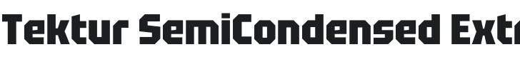Tektur SemiCondensed ExtraBold Font Preview