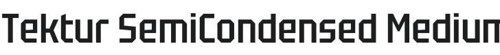 Tektur SemiCondensed Medium Font Preview