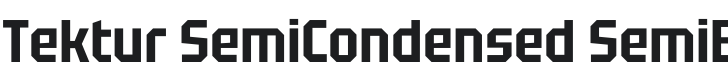Tektur SemiCondensed SemiBold Font Preview