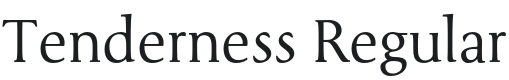 Tenderness Font Preview