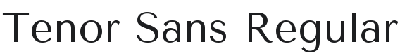 Tenor Sans Font Preview