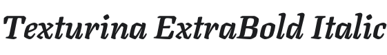 Texturina ExtraBold Italic Font Preview