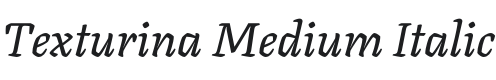 Texturina Medium Italic Font Preview