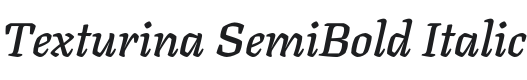 Texturina SemiBold Italic Font Preview