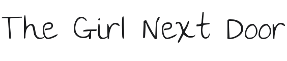 The Girl Next Door Font Preview