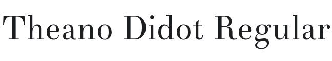 Theano Didot Font Preview