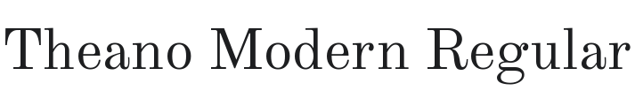Theano Modern Font Preview