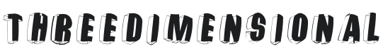 ThreeDim Rightwards Round Font Preview