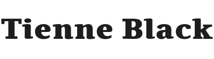 Tienne Black Font Preview