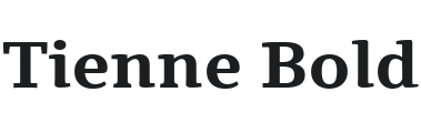 Tienne Bold Font Preview