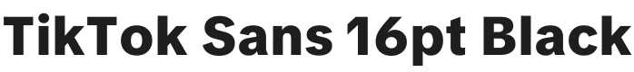 TikTok Sans 16pt Black Font Preview