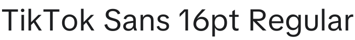 TikTok Sans Font Preview