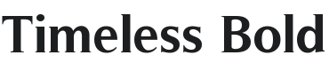 Timeless-Bold Font Preview