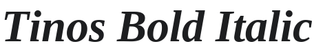 Tinos Bold Italic Font Preview