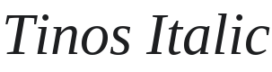 Tinos Italic Font Preview