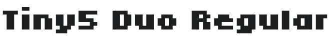 Tiny5 Duo Regular Font Preview