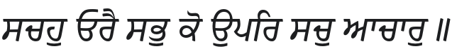 Tiro Gurmukhi Italic Font Preview