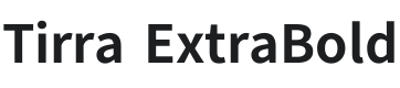 Tirra ExtraBold Font Preview